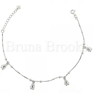 Sterling Silver 03.183.0095 Fancy Bracelet, Rhodium Tone