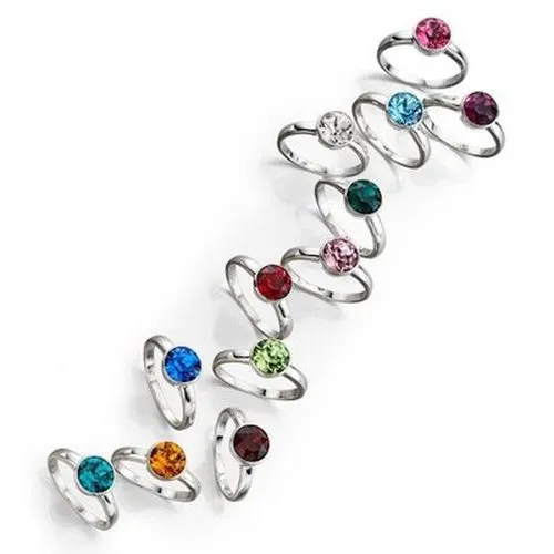 Sterling Silver Birthstone Rings