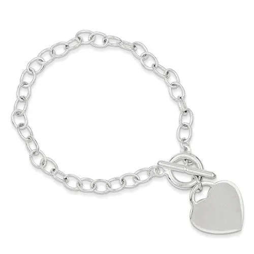 Sterling Silver Heart Bracelet QG