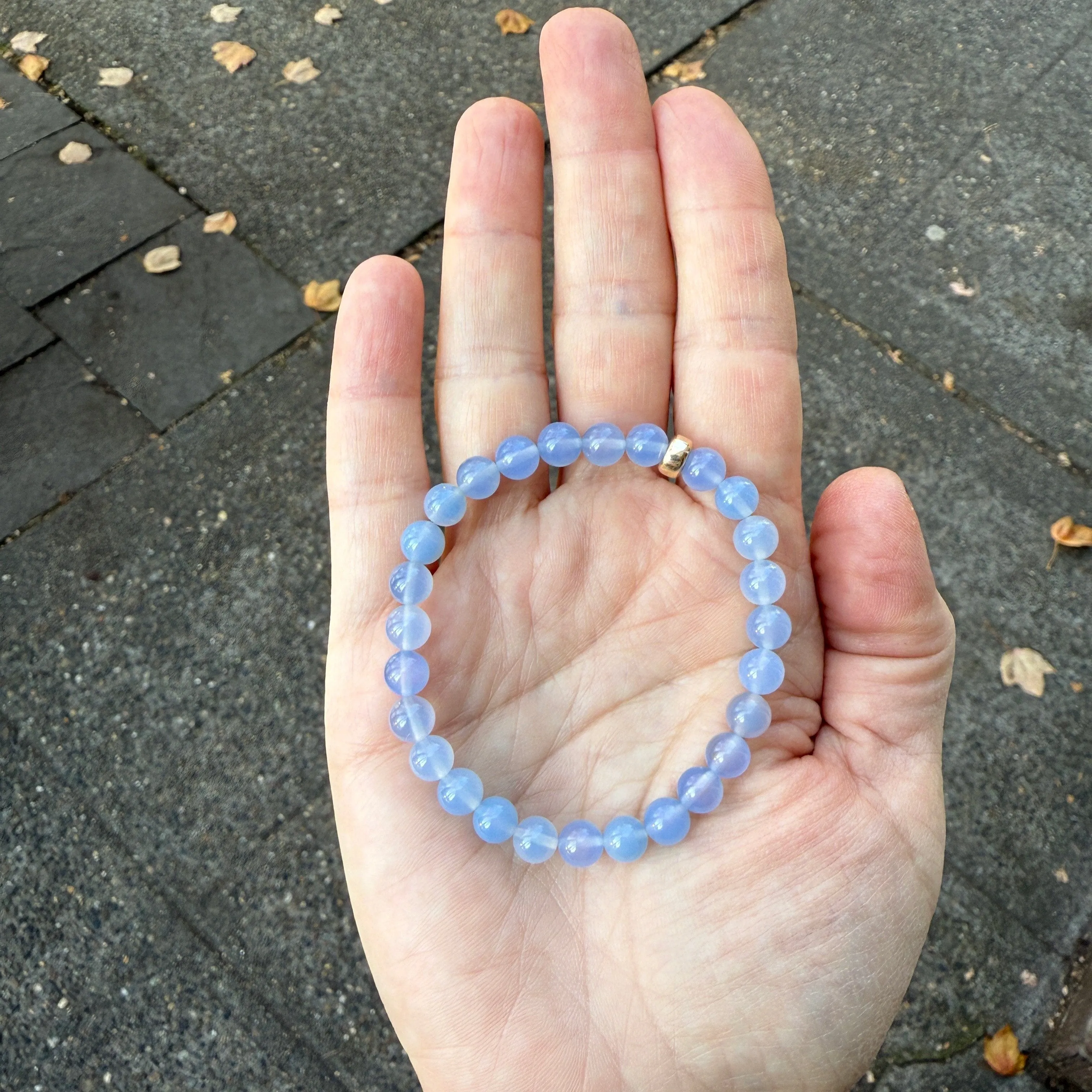 Stone Cache Mini Gemstone Bracelet "Blue Chalcedony"