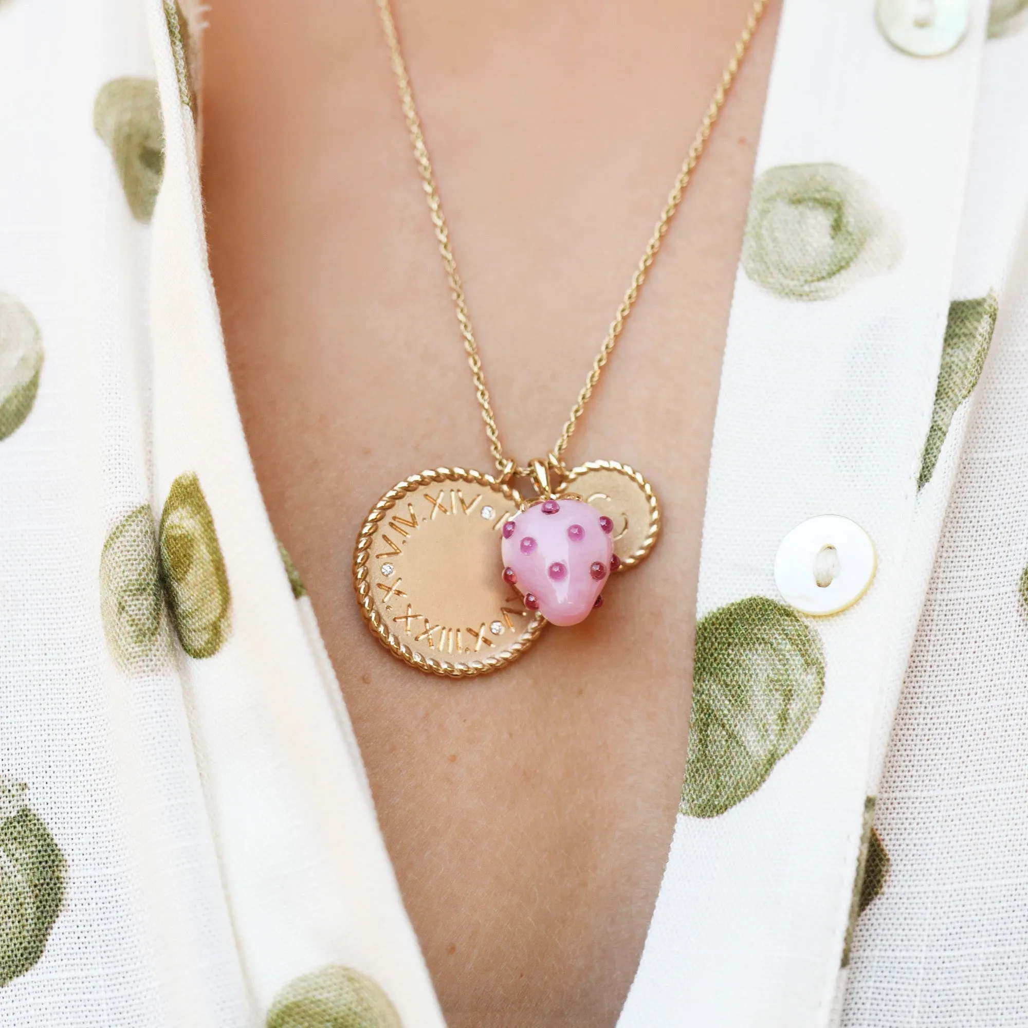 Strawberry Opal Pendant