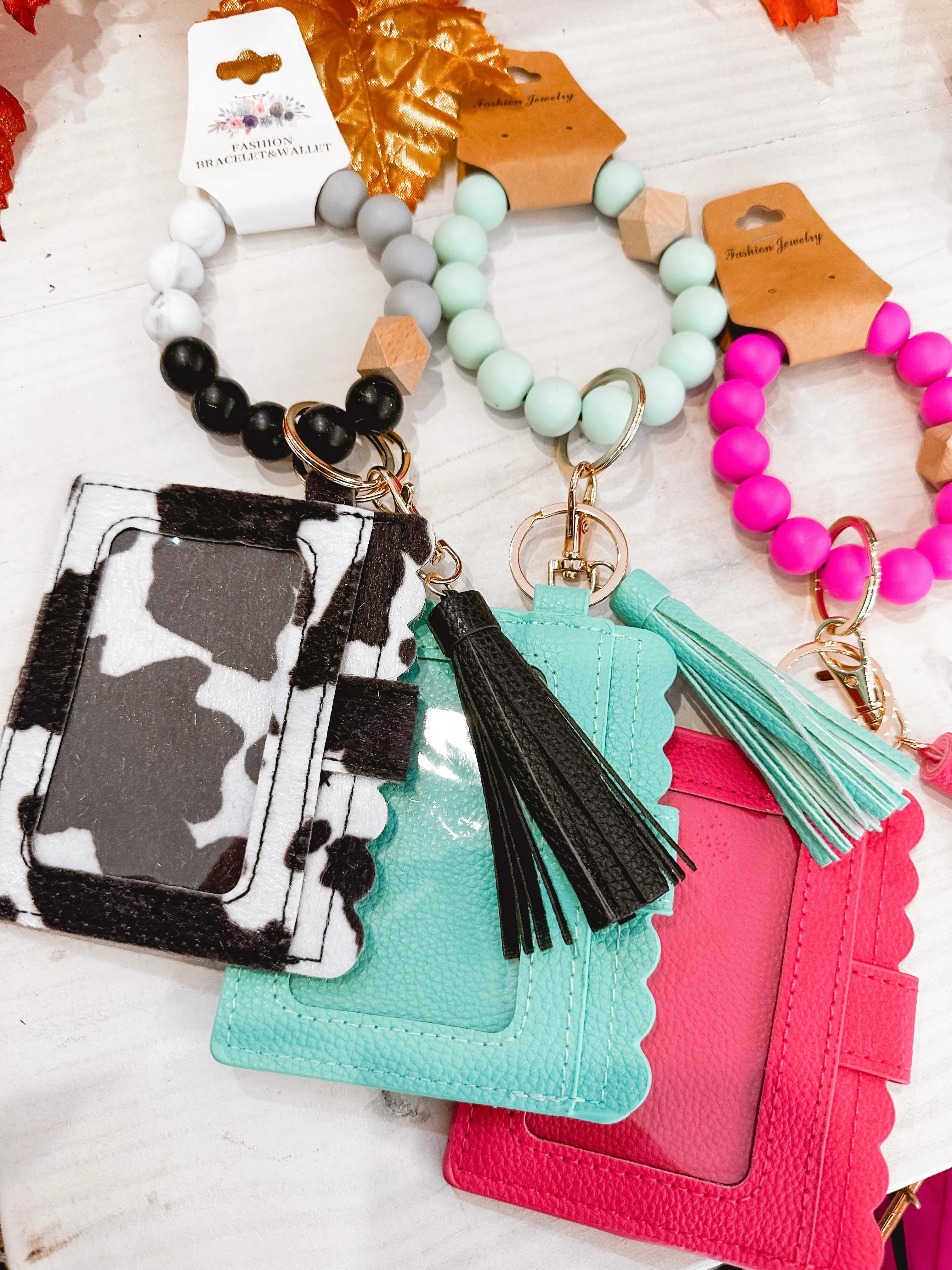 Stretch Bead Bracelet Wallet & ID Holder