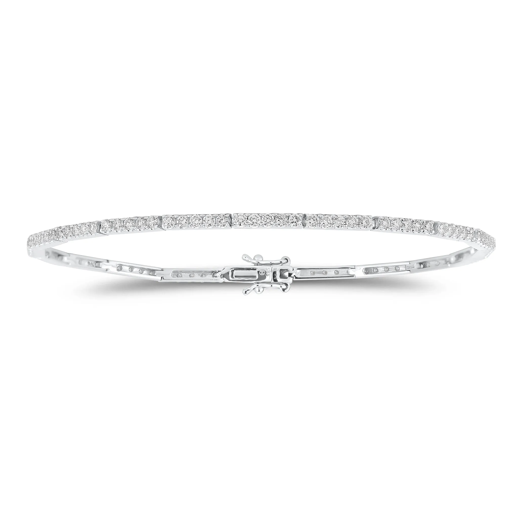 Structured Diamond Tennis Bracelet