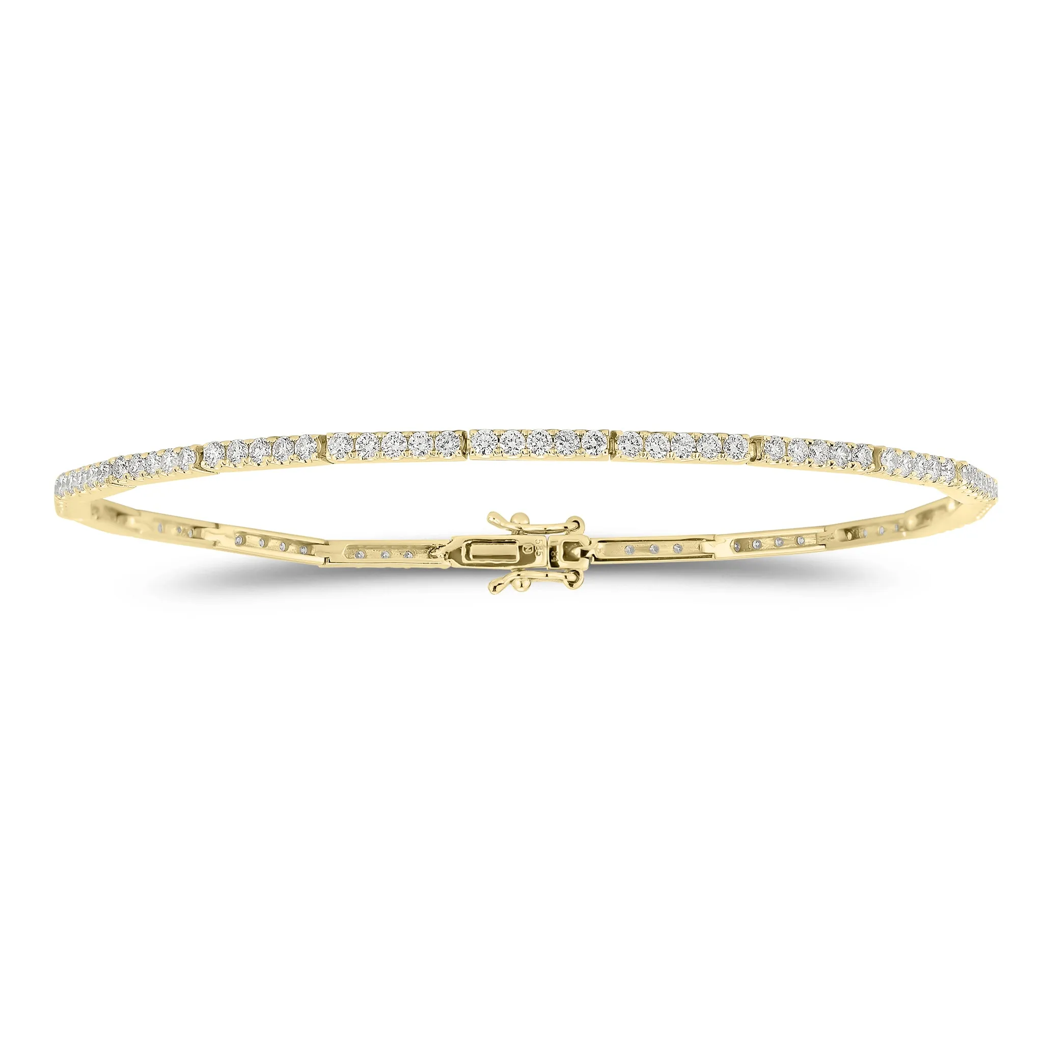 Structured Diamond Tennis Bracelet