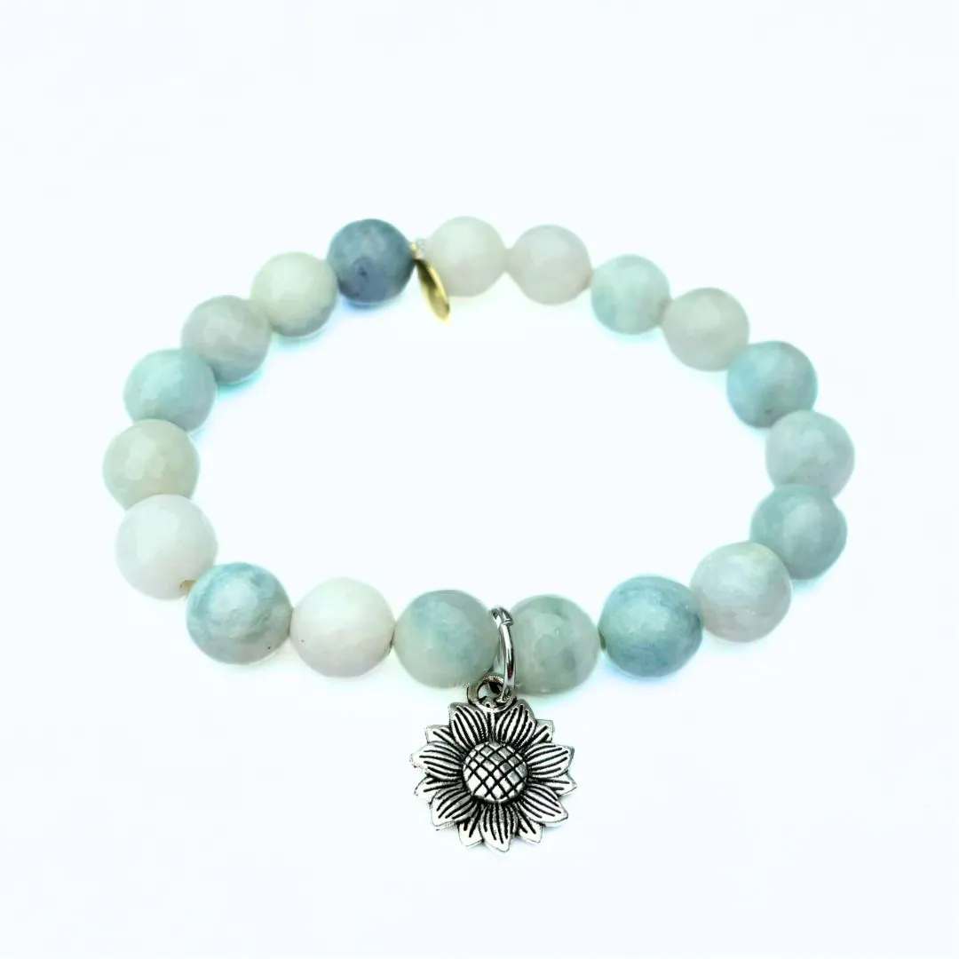 Sunflower Bracelet | Aquamarine Bracelet