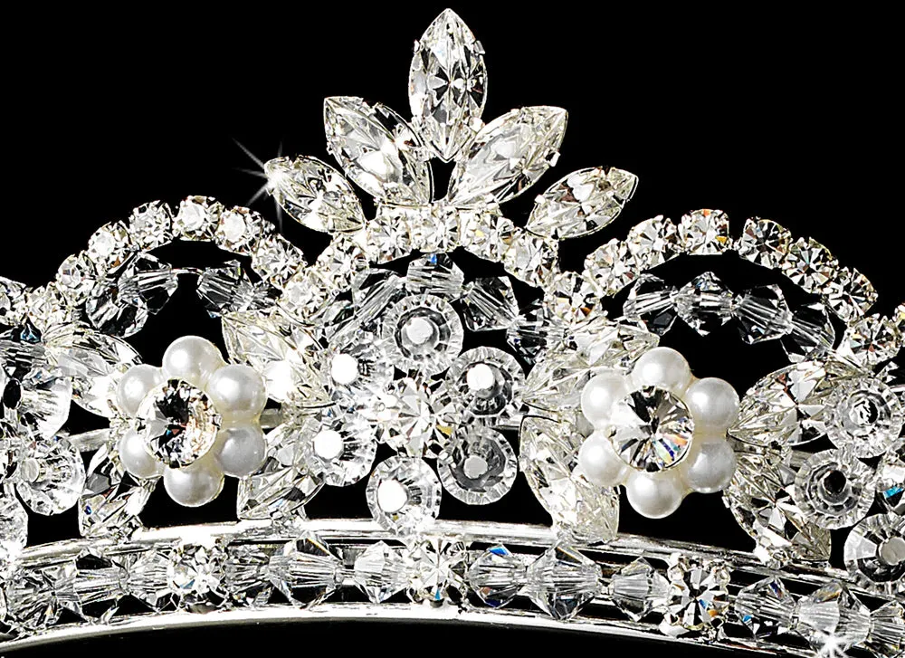 Swarovsk Crystal and Pearl Bridal Tiara