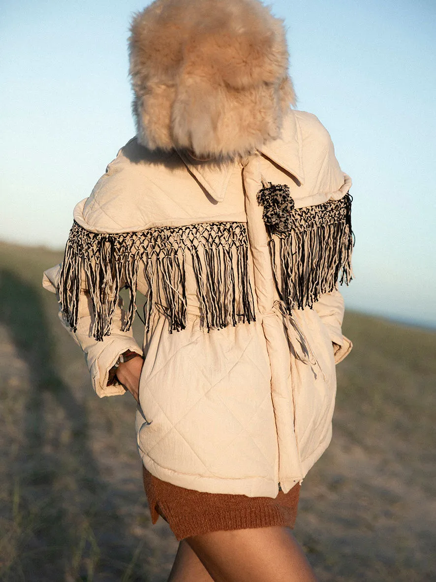 Tiara Puffer Jacket | Beige