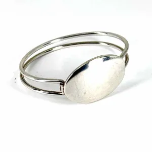 TIFFANY STERLING SILVER OVAL CUFF  BRACELET