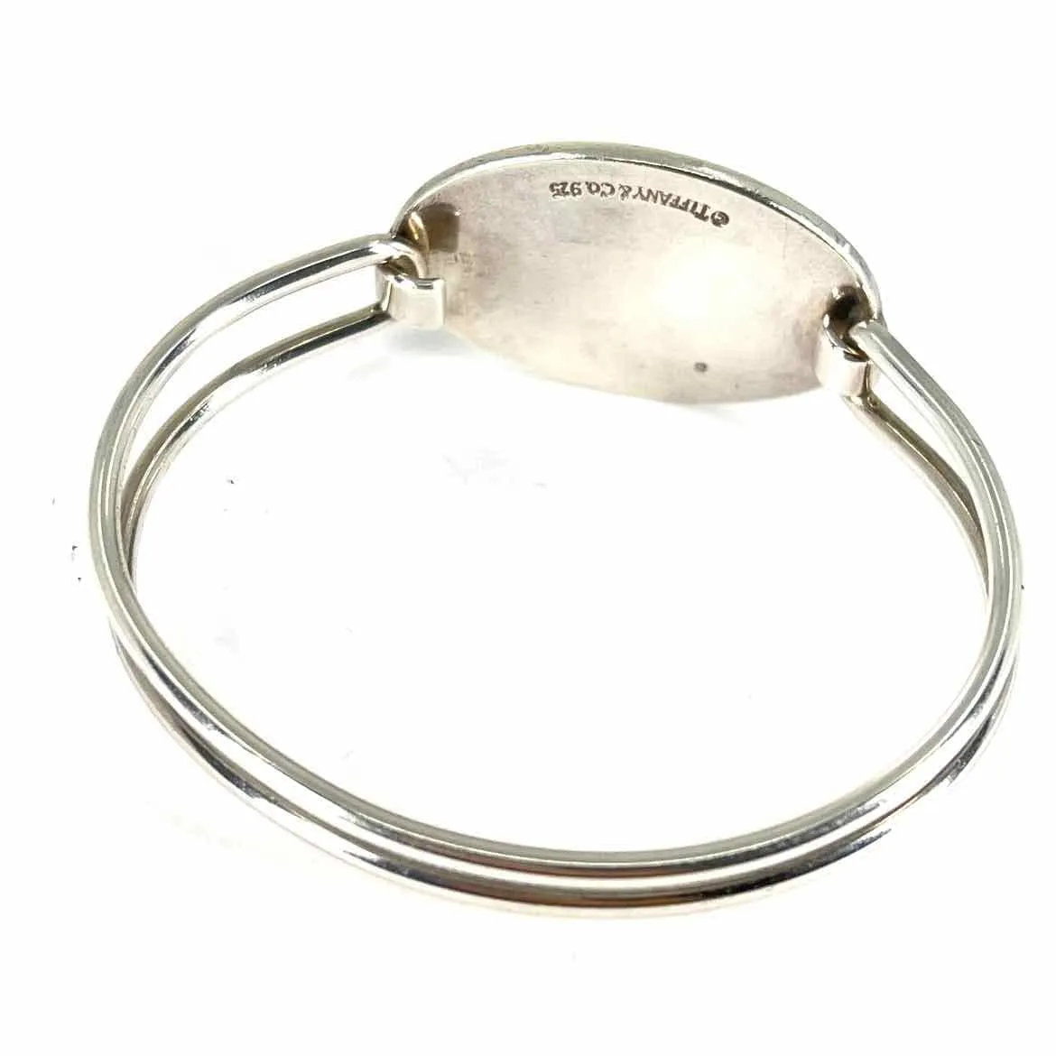 TIFFANY STERLING SILVER OVAL CUFF  BRACELET