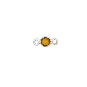 Tiny Round Channel Set Citrine Connector