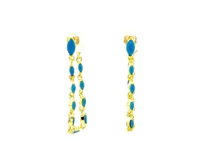 Turquoise Chain Earrings