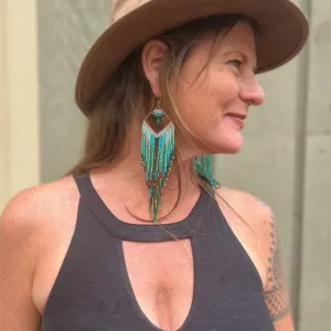 Turquoise Gypsy Glamor Earrings