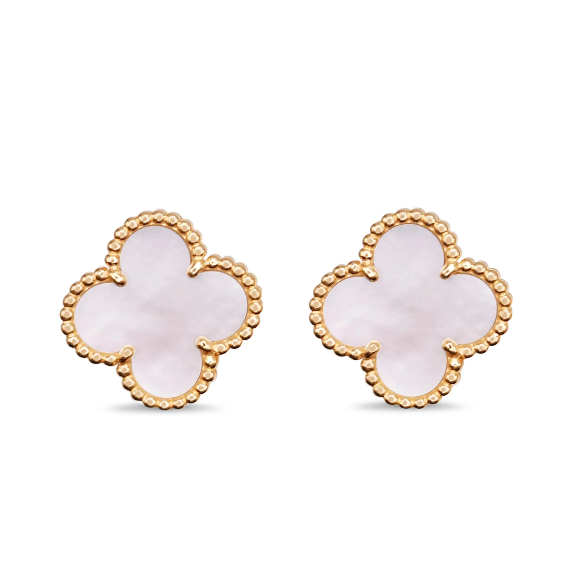 Van Cleef & Arpels Mother of Pearl Vintage Alhambra Earrings