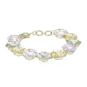 Vianna Brasil 18K Gold Diamond, Citrine, Amethyst Praziolit Bracelet Y0826AFP.B4