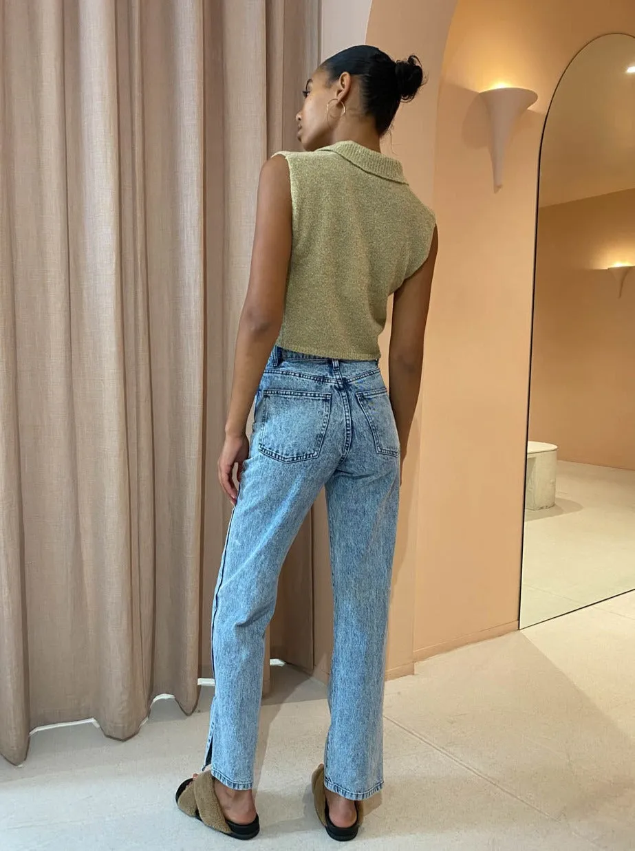 Viktoria & Woods Cobain High Waist Jean in Acid Wash