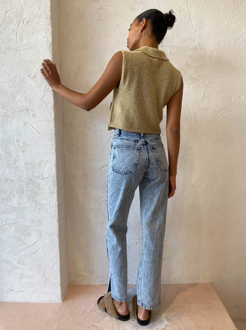 Viktoria & Woods Cobain High Waist Jean in Acid Wash