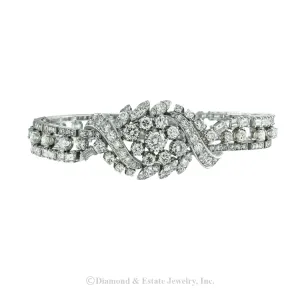 Vintage 10.50 Carats Diamond Platinum Bracelet