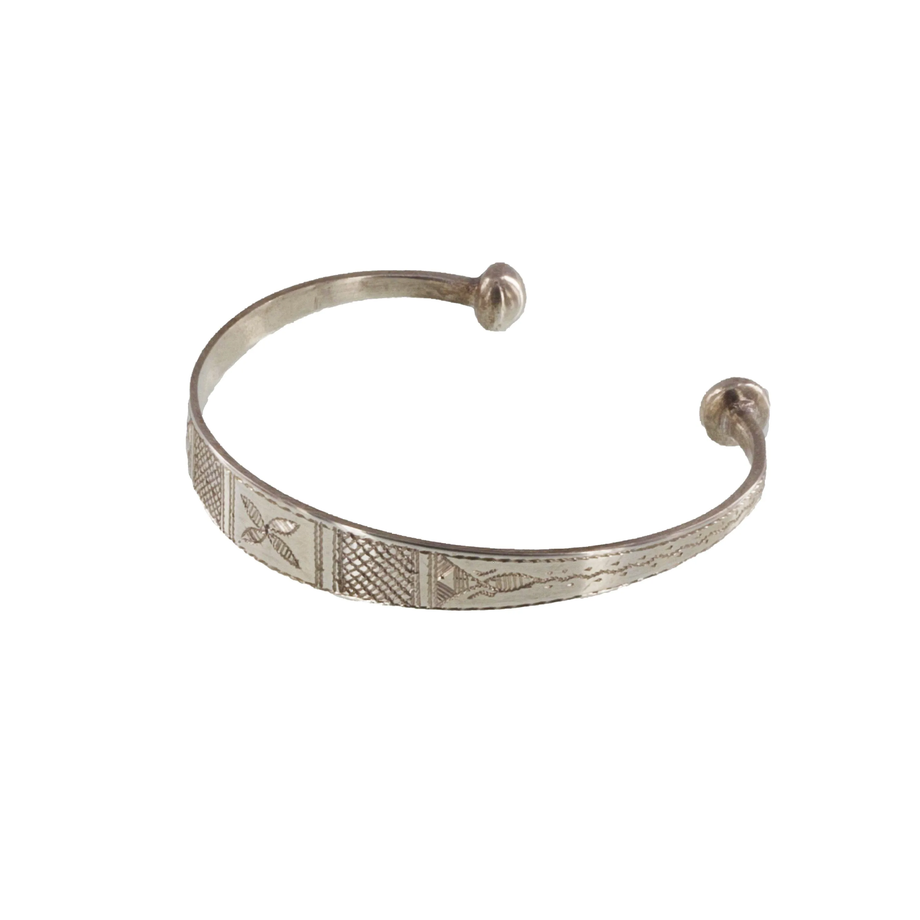 WINITRAN||Fine Silver Etched Bangle Bracelet||The Azel Collection