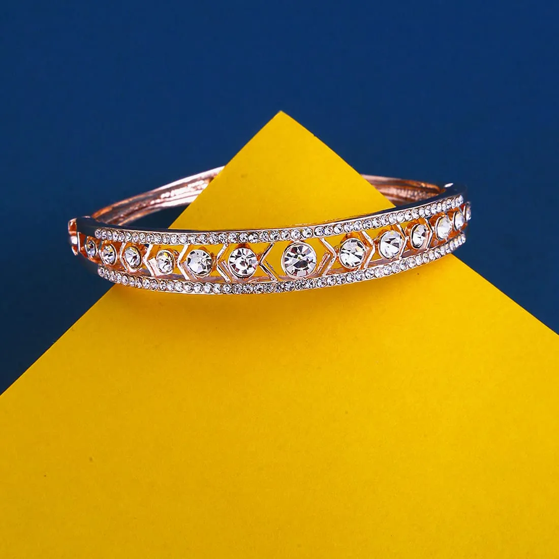 Yellow Chimes Bracelet for Women and Girls | Fashion White Swiss Zircon Crystal Bracelets for Women and Girls | Accessories Jewellery for Women | Birthday Gift for Girls and Women for Wife