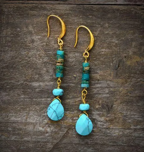 'Yirabang' Jasper Turquoise Earrings