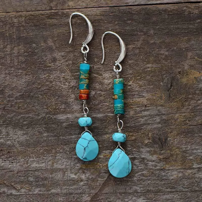 'Yirabang' Jasper Turquoise Earrings