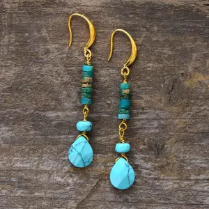 'Yirabang' Jasper Turquoise Earrings