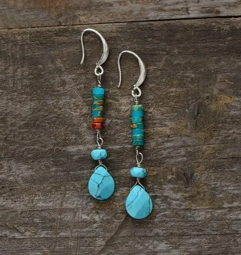 'Yirabang' Jasper Turquoise Earrings