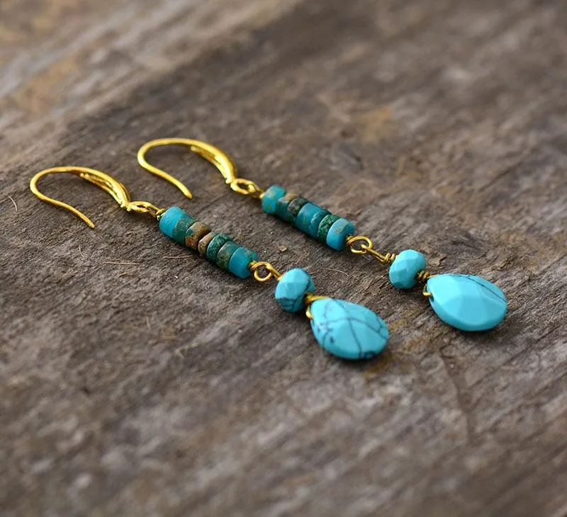 'Yirabang' Jasper Turquoise Earrings