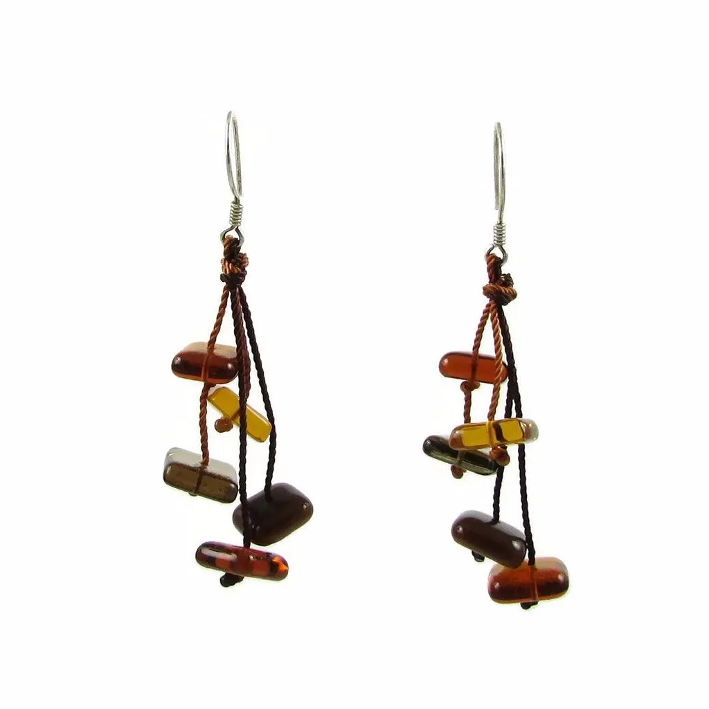 Zen Glass Earrings - Cherry