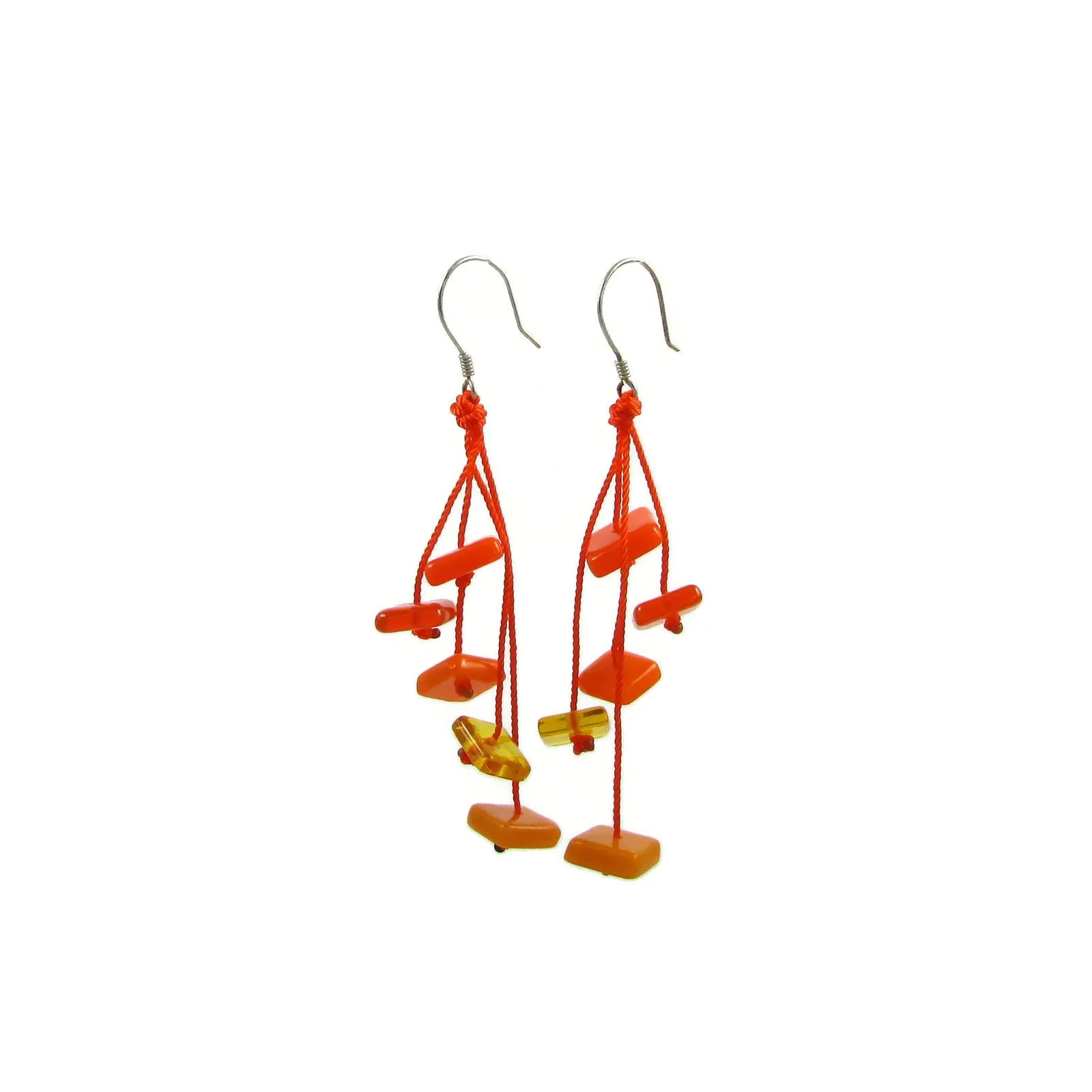 Zen Glass Earrings - Cherry