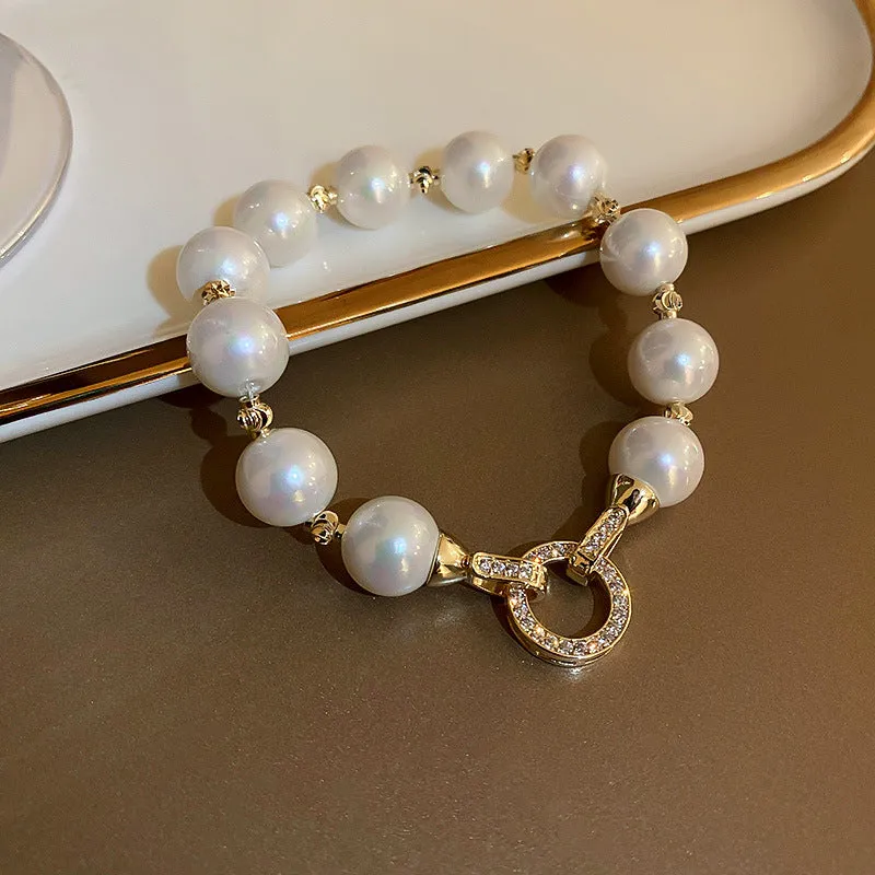 Zircon Pearl Bracelet Ins Fashionable Personality And Luxury