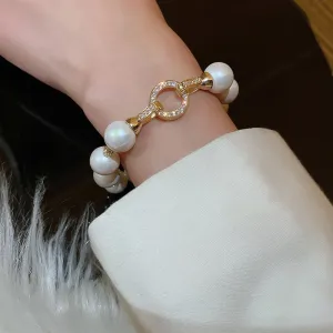 Zircon Pearl Bracelet Ins Fashionable Personality And Luxury